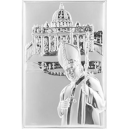 Jan Paweł II bazylika Św. Piotra płaskorzeźba sreb 1
