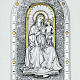 Basrelief Gottesmutter mit Kind Silber und Gold mit Rahmen s2