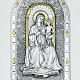 Bassorilievo argento 925 oro Madonna con bimbo cornice legno s2