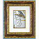 Bassorilievo argento oro Madonna con bimbo e stelle s1