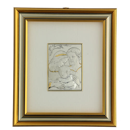 Bas-relief, Holy Family, gold sterling silver 1