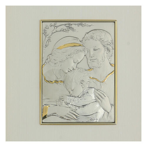 Bas-relief, Holy Family, gold sterling silver 2