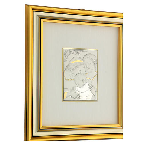 Bas-relief, Holy Family, gold sterling silver 3