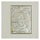 Bas-relief, Holy Family, gold sterling silver s2