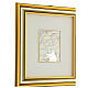 Bas-relief, Holy Family, gold sterling silver s3