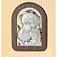 Bassorilievo legno argento Madonna con Gesù bambino s1