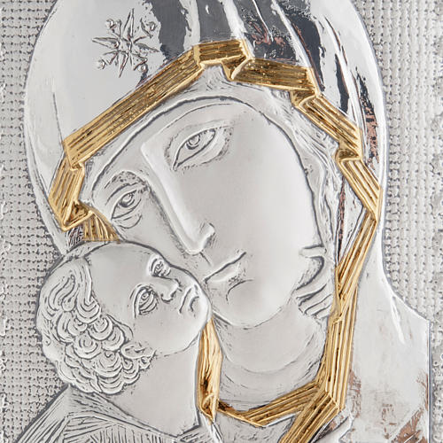 Basrelief der Madonna der Zärtlichkeit, Silber und Gold 2