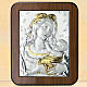 Basrelief Jesuskind und Madonna, mit Rosen, Silber und Gold s1