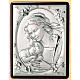 Bassorilievo Madonna Gesù bambino e fiori argento oro s1