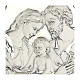 Bas-relief, Holy Family, oval, silver s2