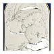 Bassorilievo argento Madonna bimbo addormentato cornice velluto s2