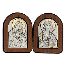 Bajorrelieve díptico con Virgen, Jesús niño y Pantocrator