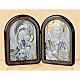 Bas-relief diptyque Vierge de la tendresse et Pantocrator argent s1