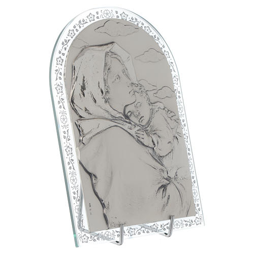 Bas-relief in silver, Ferruzzi's Madonna glass frame 2