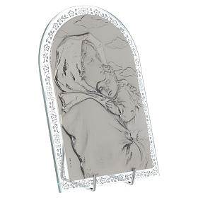 Bajorrelieve de palta Virgen del Ferruzzi, marco de vidrio