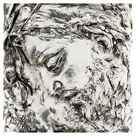 Silver Bas-relief, face of Christ with crown of thorns