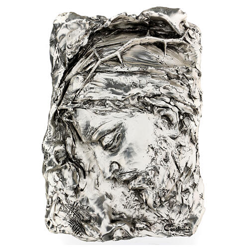 Silver Bas-relief, face of Christ with crown of thorns 1
