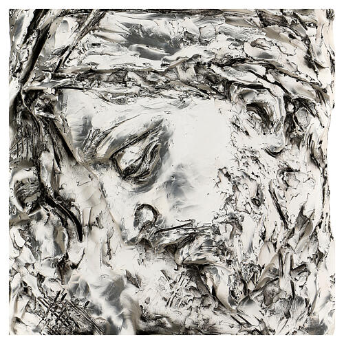 Silver Bas-relief, face of Christ with crown of thorns 2
