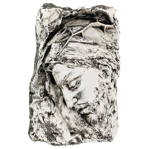 Silver Bas-relief, face of Christ with crown of thorns 3