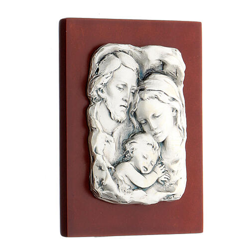 Bas-relief Sainte Famille métal argenté 2