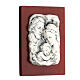 Silver bas-relief Holy Family on wood s2