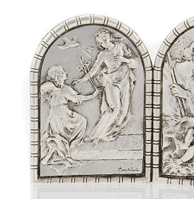 Bas-relief Triptych, Holy Family, Crucifixion, Annunciation