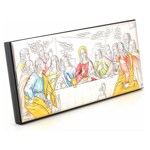 Bas-relief Last Supper, silver and colours 2