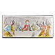 Bas-relief Last Supper, silver and colours s1