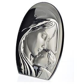 Cadre arrondi Vierge à l'Enfant 20x28 cm