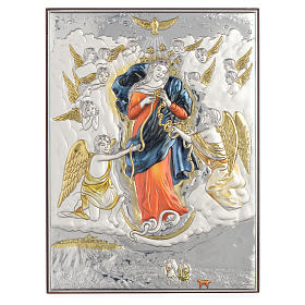 Obraz Maria rozwiązująca supełki srebro 19x26