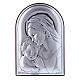 Bild aus Bilaminat von Maria mit Jesus mit Rűckseite aus edlem Holz, 12 x 8 cm s1