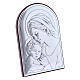 Bild aus Bilaminat von Maria mit Jesus mit Rűckseite aus edlem Holz, 12 x 8 cm s2