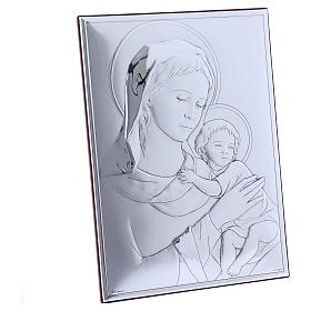 Cadre en bi-laminé avec arrière en bois massif Vierge et Enfant Jésus 26x19 cm