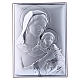 Cadre en bi-laminé avec arrière en bois massif Vierge et Enfant Jésus 26x19 cm s1