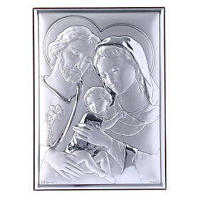 Bild aus Bilaminat der Heiligen Familie mit Rűckseite aus edlem Holz, 18 x 13 cm