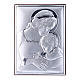 Cadre rectangulaire Vierge avec Enfant Jésus en bi-laminé avec arrière en bois massif 18x13 cm s1