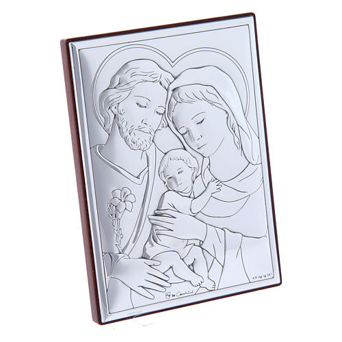 Obraz Święta Rodzina bilaminat tył z prestiżowego drewna 12x8 cm 2