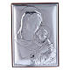 Obraz Matka Boża z Dzieciątkiem bilaminat tył z prestiżowego drewna 12x8 cm s1