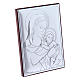 Obraz Matka Boża z Dzieciątkiem bilaminat tył z prestiżowego drewna 12x8 cm s2