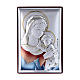 Obraz Madonna i Dzieciątko Jezus bilaminat kolorowy tył z prestiżowego drewna 6x4 cm s1