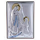 Our Lady of Lourdes painting in laminboard with refined wooden back 11X8 cm s1