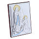 Our Lady of Lourdes painting in laminboard with refined wooden back 11X8 cm s2