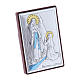 Our Lady of Lourdes painting in laminboard with refined wooden back 6X4 cm s2