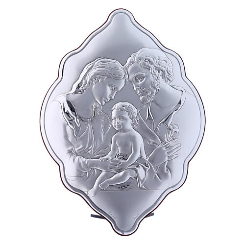 Bild aus Bilaminat der Heiligen Familie mit Rűckseite aus edlem Holz, 31 x 21 cm 1