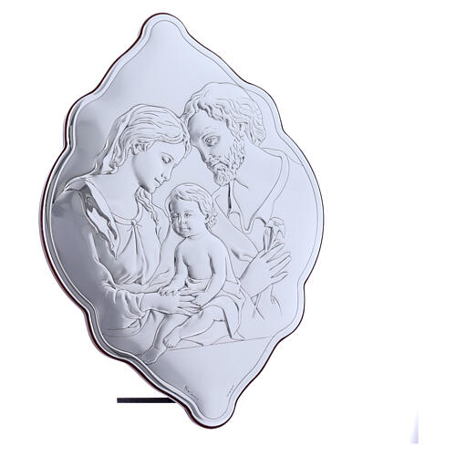 Bild aus Bilaminat der Heiligen Familie mit Rűckseite aus edlem Holz, 31 x 21 cm 2