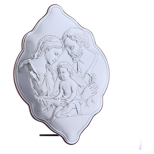 Obraz Święta Rodzina bilaminat tył z prestiżowego drewna 31x21 cm forma nieregularna 2