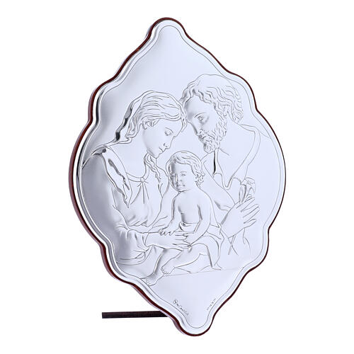 Bild aus Bilaminat der Heiligen Familie mit Rűckseite aus edlem Holz, 21 x 14 cm 2