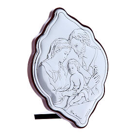 Bild ausBilaminat der Heiligen Familie mit Rűckseite aus edlem Holz, 10 x 7 cm