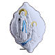 Our Lady of Lourdes painting in laminboard with refined wooden back 31X21 cm s2