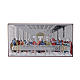 The Last Supper painting in coloured laminboard with refined wooden back 7,5X15 cm s1